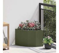 Maison Exclusive - Jardinière d'angle vert olive 45 x 45 x 35 cm acier