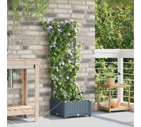 Maison Exclusive - Jardinière de jardin gris clair 40 x 40 x 126 cm en plastique