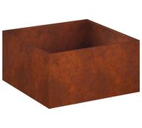 Maison Exclusive - Jardinière décorative, aspect rouille, 100 x 100 x 40 cm, en acier résistant aux intempéries