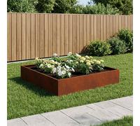 Maison Exclusive - Jardinière décorative, aspect rouille, 80 x 80 x 20 cm, en acier résistant aux intempéries