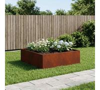 Maison Exclusive - Jardinière décorative, aspect rouille, 80 x 80 x 30 cm, en acier résistant aux intempéries