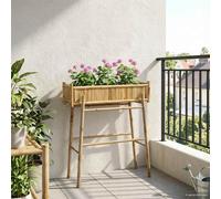 Maison Exclusive - Jardinière d'extérieur avec support, couleur naturelle, 100 x 38 x 114 cm, en bambou