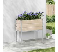 Maison Exclusive - Jardinière en acier galvanisé, couleur ivoire, dimensions : 100 x 45 x 90 cm