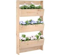 Maison Exclusive - Jardinière murale à 3 compartiments 60x18,5x110 cm Bois massif Pin