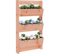 Maison Exclusive - Jardinière murale avec 3 compartiments, dimensions 60x18,5x110 cm, en bois massif de Douglas