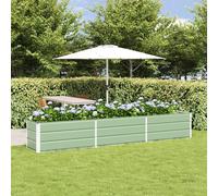 Maison Exclusive - Jardinière pastel vert, 290 x 50 x 45 cm, en acier galvanisé
