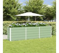 Maison Exclusive - Jardinière pastel vert, 290 x 50 x 75 cm, en acier galvanisé