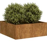 Maison Exclusive - Jardinière rustique, 80x80x30 cm, en acier résistant aux intempéries