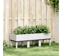 Maison Exclusive - Jardinière sur pieds Blanc 120x40x42 cm PP