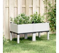 Maison Exclusive - Jardinière sur pieds Blanc 80x40x42 cm PP