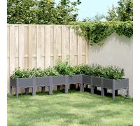 Maison Exclusive - Jardinière sur pieds bleu gris 200x160x42 cm PP