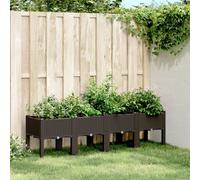 Maison Exclusive - Jardinière sur pieds marron 160x40x42 cm PP