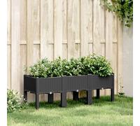 Maison Exclusive - Jardinière sur pieds Noir 120x40x42 cm PP