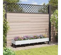 Maison Exclusive - Jardinière sur roulettes, blanche, 160 x 40 x 33 cm, en plastique PP