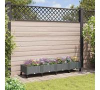 Maison Exclusive - Jardinière sur roulettes, gris clair, 160 x 40 x 33 cm, en plastique PP