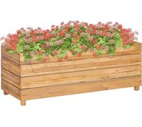 Maison Exclusive - Jardinière surélevée 100x40x38 cm, en teck, bois d'althol et acier