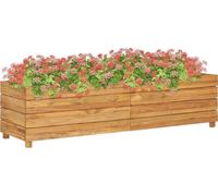 Maison Exclusive - Jardinière surélevée 150x40x38 cm, en teck, bois d'althol et acier