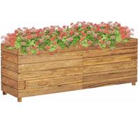 Maison Exclusive - Jardinière surélevée 150x40x55 cm, en teck, bois d'althol et acier