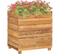 Maison Exclusive - Jardinière surélevée 50x40x55 cm en teck, bois d'althéa et acier