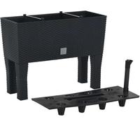Maison Exclusive - Jardinière surélevée anthracite 60 x 25 x 46 cm en rotin PP