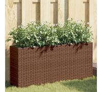 Maison Exclusive - Jardinière surélevée avec 2 compartiments, couleur marron, 90x20x40 cm, en polyrotin