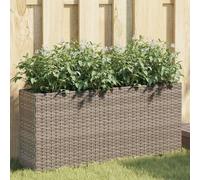 Maison Exclusive - Jardinière surélevée avec 2 compartiments, gris, 90x20x40 cm, en polyrotin
