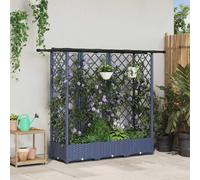 Maison Exclusive - Jardinière surélevée avec treillis et toit, couleur gris, 164 x 40 x 121 cm, en plastique PP