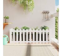 Maison Exclusive - Jardinière surélevée design clôture à lattes blanche 150x50x50 cm bois massif pin