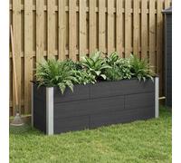 Maison Exclusive - Jardinière surélevée noire, 150 x 50 x 54 cm, en WPC et aluminium