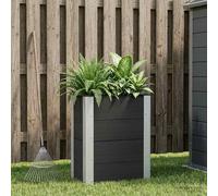 Maison Exclusive - Jardinière surélevée noire, 50 x 30 x 72 cm, en WPC et aluminium