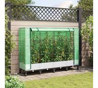 Maison Exclusive - Jardinières avec couvercle de serre et roues, lot de 4, couleur blanche