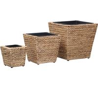 Maison Exclusive - Jardinières, ensemble de 3 pièces, en plante aquatique (Waterhyacinth)