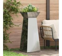 Maison Exclusive - Jardinières sur pied, modèle colonne, 2 pièces, argenté, 40 x 40 x 100 cm, acier galvanisé