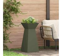 Maison Exclusive - Jardinières sur pied, modèle colonne, 2 pièces, vert olive, 35 x 35 x 73 cm