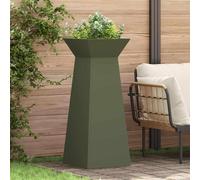 Maison Exclusive - Jardinières sur pied, modèle colonne, 2 pièces, vert olive, 40 x 40 x 100 cm