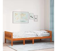 Maison Exclusive - Lit bébé sans matelas Marron ciré 90x190 cm Bois massif Pin