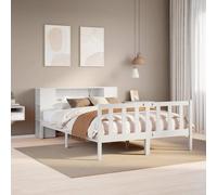 Maison Exclusive - Lit bibliothèque sans matelas blanc 150x200 cm bois pin massif