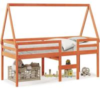 Maison Exclusive - Lit haut sans matelas cire marron 75x190 cm bois de pin massif