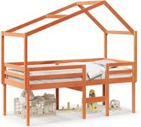 Maison Exclusive - Lit haut sans matelas cire marron 80x200 cm bois de pin massif