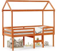 Maison Exclusive - Lit haut sans matelas cire marron 80x200 cm bois de pin massif