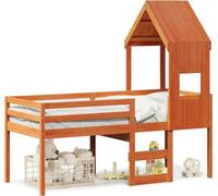 Maison Exclusive - Lit haut sans matelas cire marron 90x190 cm bois de pin massif