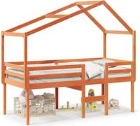 Maison Exclusive - Lit haut sans matelas cire marron 90x190 cm bois de pin massif
