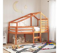 Maison Exclusive - Lit haut sans matelas cire marron 90x190 cm bois de pin massif