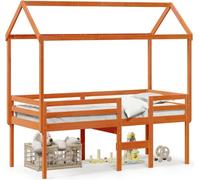 Maison Exclusive - Lit haut sans matelas cire marron 90x200 cm bois de pin massif