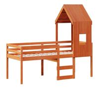 Maison Exclusive - Lit haut sans matelas cire marron 90x200 cm bois de pin massif