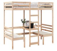 Maison Exclusive - Lit mezzanine avec bureau et chaises 90x190 cm pin massif