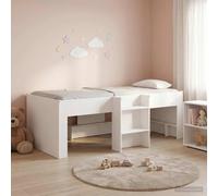Maison Exclusive - Lit mezzanine pour enfants, 2 pièces, blanc, 98,5 x 200 cm, aggloméré