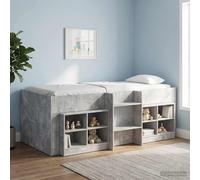 Maison Exclusive - Lit mezzanine pour enfants, 2 pièces, gris béton, 98,5 x 200 cm, aggloméré