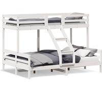 Maison Exclusive - Lit superposé sans matelas 90x200/140x200 cm blanc bois massif
