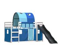 Maison Exclusive - Lit superposé sans matelas avec toboggan et rideaux 90x190 cm